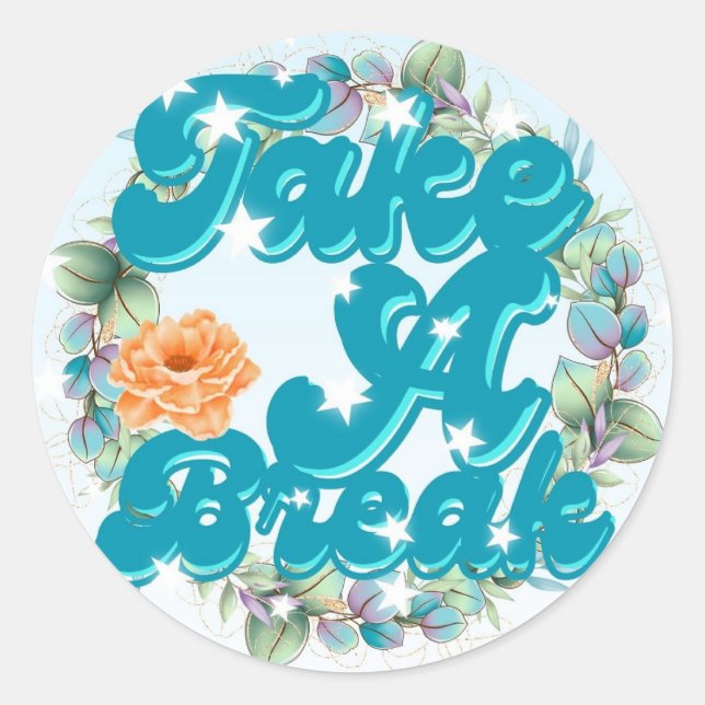 Tomar un Pegatina con Floral Garland (Anverso)