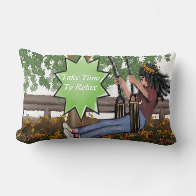 Tómate el tiempo para relajar la almohada lumbar q (Anverso)