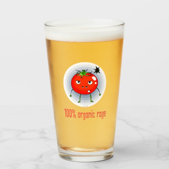 Tomate Enfadado 100% Orgánico Divertido (Anverso (lleno))