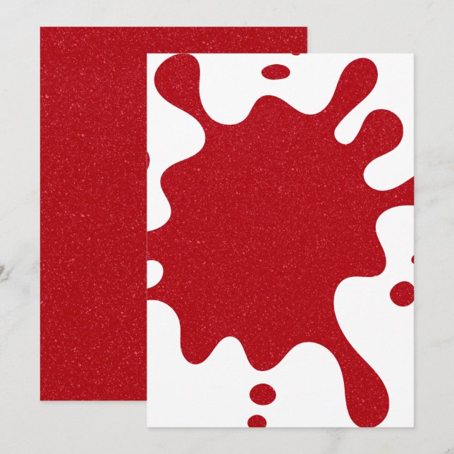 Tomate Rojo Splash Flat Menú – Personalizable (Anverso / Reverso)