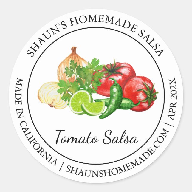 Tomate Salsa Etiqueta moderna (Anverso)
