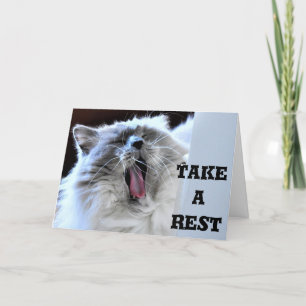 Tómate un descanso, tarjeta