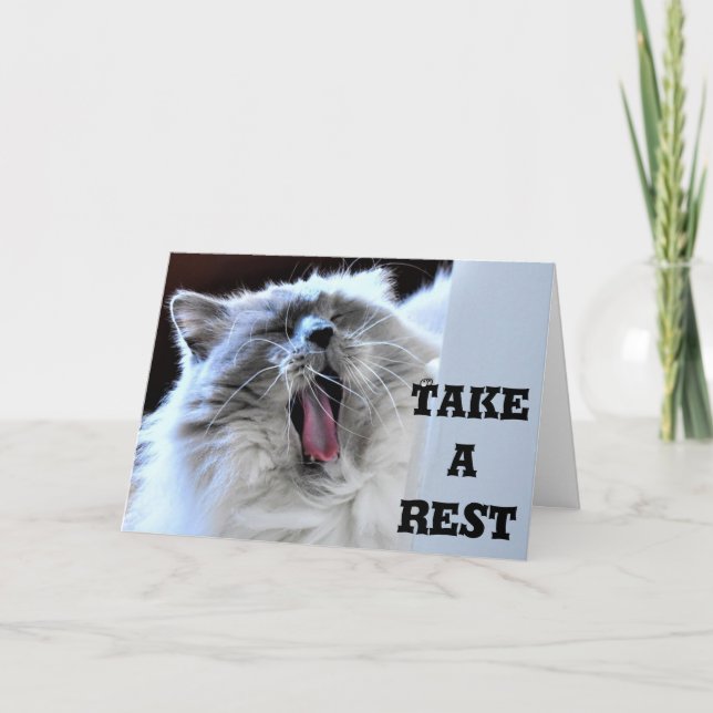 Tómate un descanso, tarjeta (Anverso)