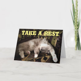 Tómate un descanso, tarjeta