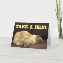 Tómate un descanso, tarjeta