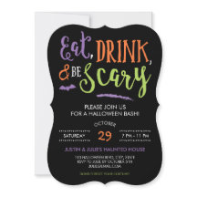 Tómate una bebida y sé aterrador invitaciones a la