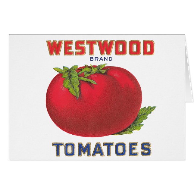 Tomates de Westwood - Etiqueta de la tasa de fruta (Anverso (Horizontal))