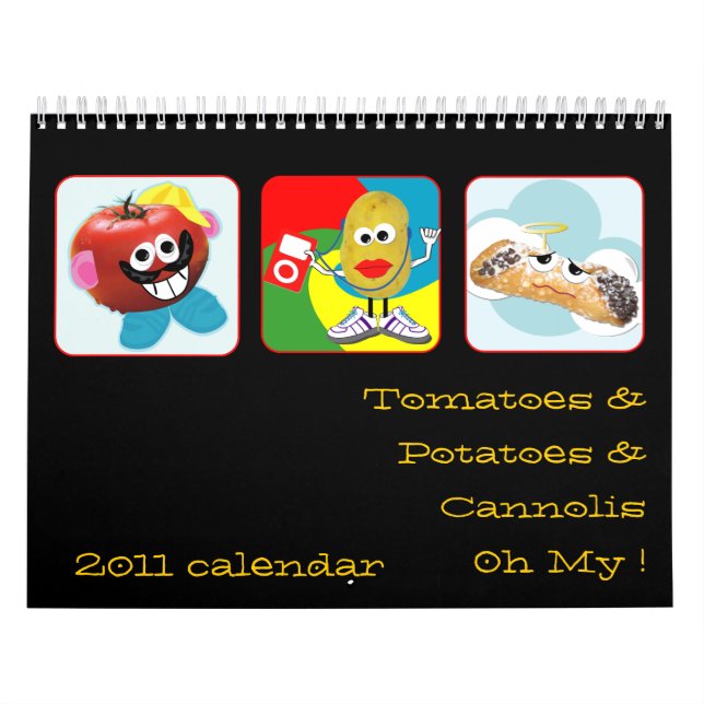 '' tomates, patatas y calendario divertido del (Tapa)