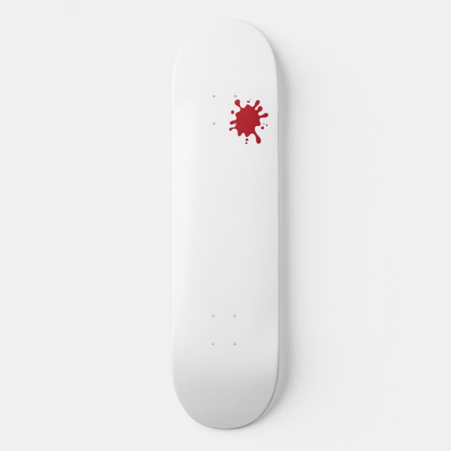 Tomato Red Splatter Custom Skateboard (Anverso)
