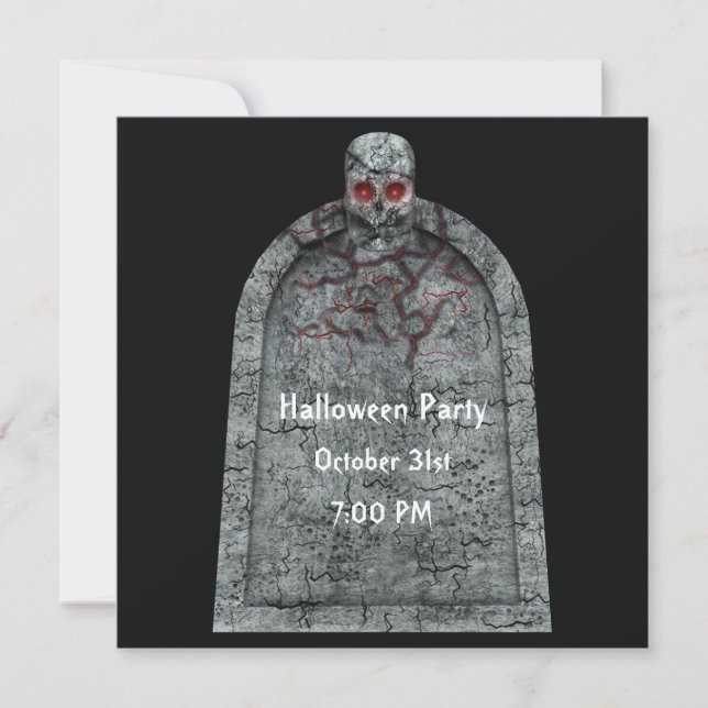 Tombstone - Invitación a la fiesta de Halloween (Anverso)