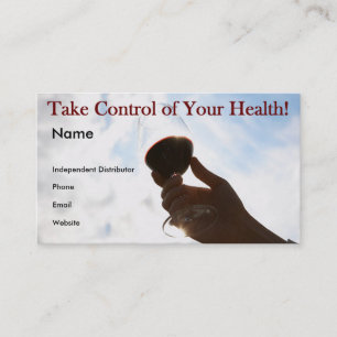 Tome el control de su salud - tarjeta de visita