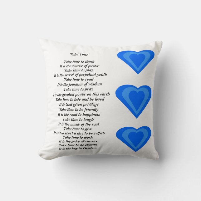 Tome la almohada del poema del tiempo (Anverso)