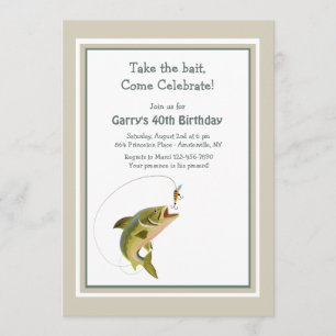 Tome la invitación de los pescados del cebo