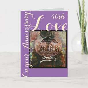 Tome la tarjeta del aniversario del corazón 40.o