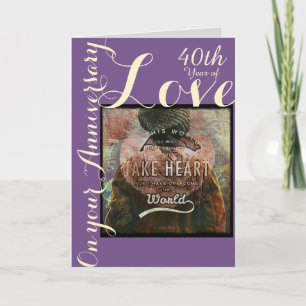 Tome la tarjeta del aniversario del corazón 40.o