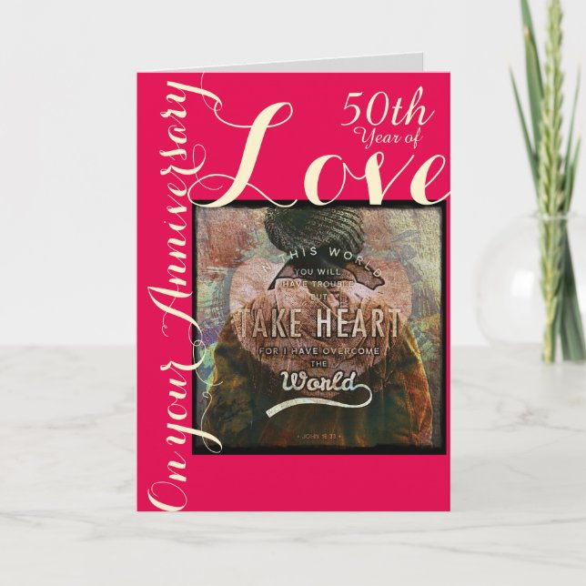 Tome la tarjeta del aniversario del corazón 50.o (Anverso)