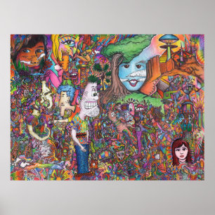 "Tome poster psicodélico del arte de una mirada"