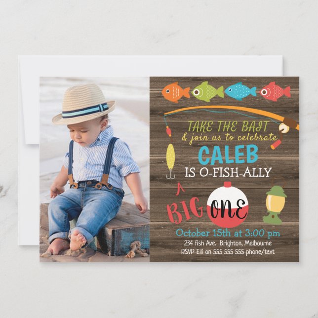 Tomen la invitación de un primer cumpleaños (Anverso)