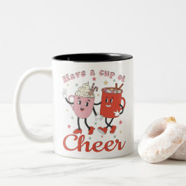 Tomen Una Copa De Alegres Navidades Rosa Retro