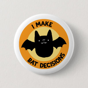 Tomo Decisiones Graciosas Del Bat Pin Del Botón De