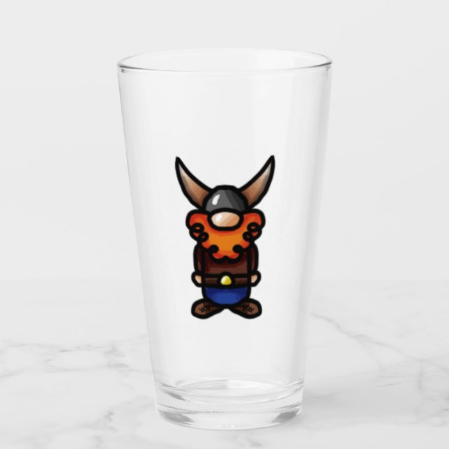 Tomte con barba roja Viking Glass (Anverso)