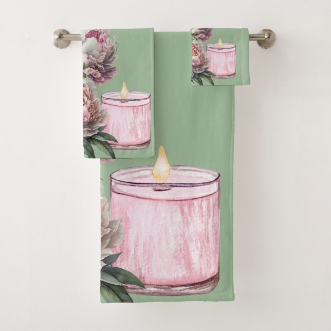 Toneladas rosas y blancas con toallas de sabio (In situ)