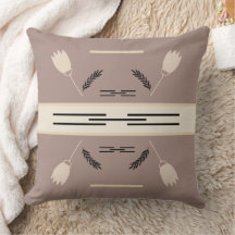 Tones de la Tierra Cojín decorativo geométrico rus