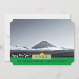 Tongariro, Volcán y ¡Feliz Año Nuevo! Tarjeta /20X