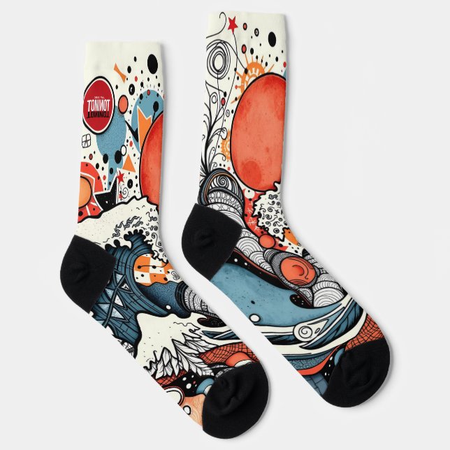 TONI ORIGINAL – Calcetines de Onda Abstracta (Derecha)