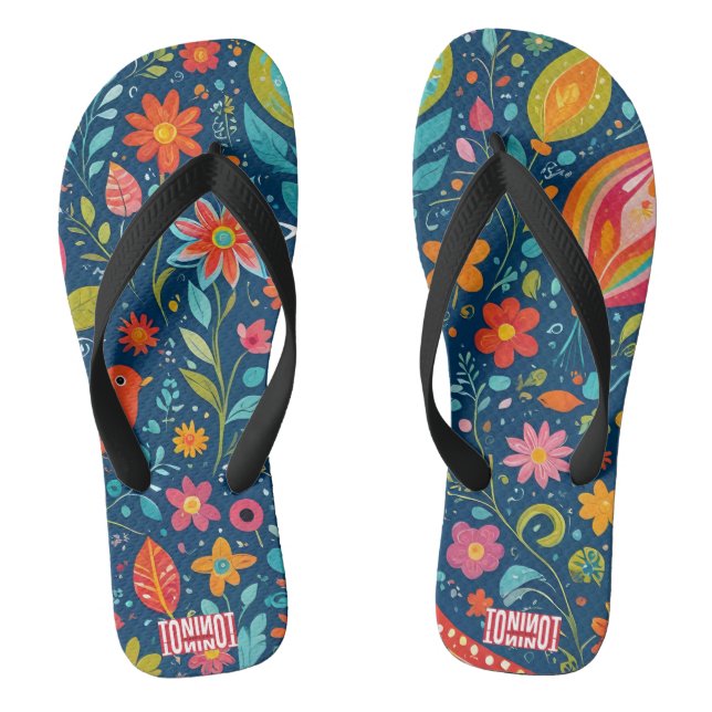 TONI ORIGINAL – Chanclas Artísticas de Verano Flor (Plantilla)