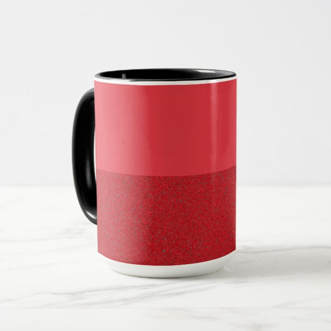 Tono de dos tonos rojo café taza - Personalizar (Anverso izquierdo)