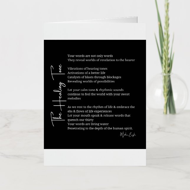 Tono de sanación Poema sonoro  (Anverso)