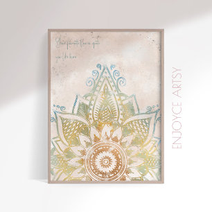 Tono neatral calmo oro mandala arte espiritual en