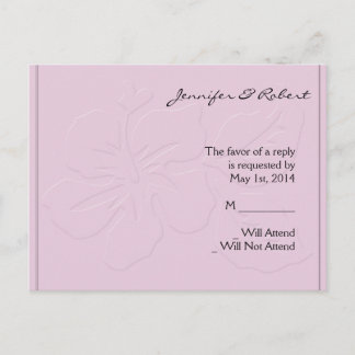 Tono rosado en la tarjeta postal Tone Hibiscus RSV