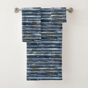 Tonos de azul rayas de oro puntos sueños