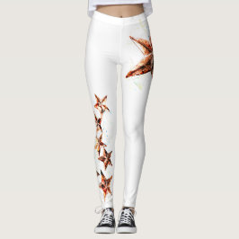 Tonos de cobre Grunge Star Leggings