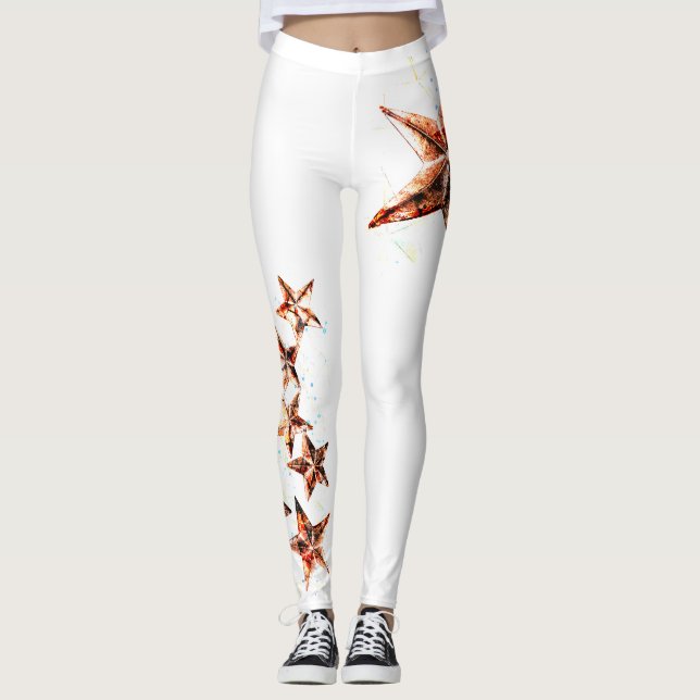 Tonos de cobre Grunge Star Leggings (Anverso)