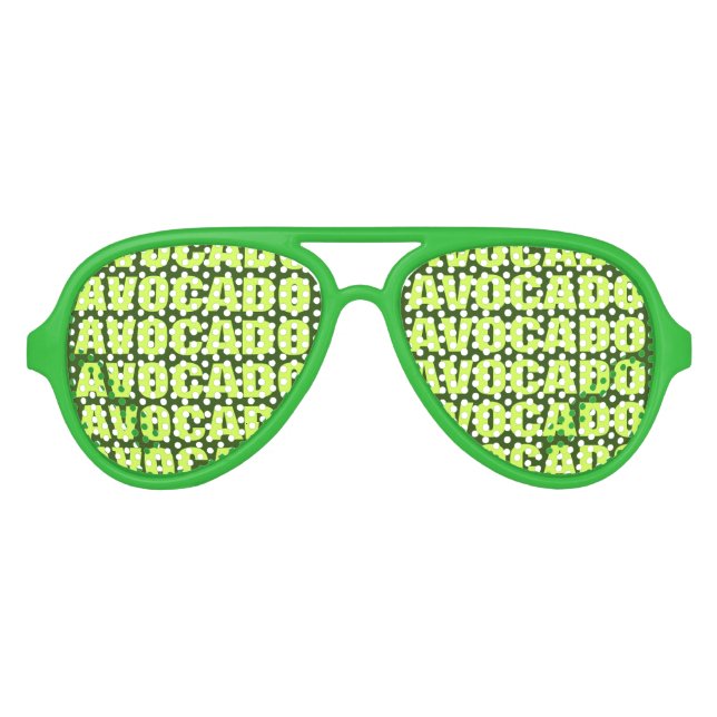 Tonos de fiesta de aguacate. Gafas de sol verdes d (Anverso)