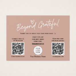 Tonos de la Tierra Guión moderno Código QR tarjeta