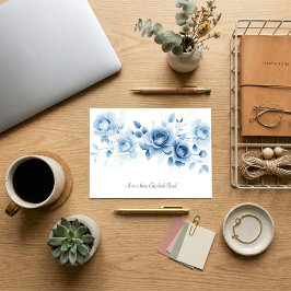 Tonos de Rosas Azules Diseño Floral Vintage