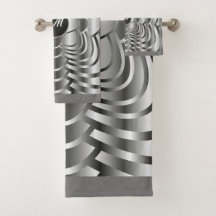 Tonos monogramados elegantes de toalla geométrica