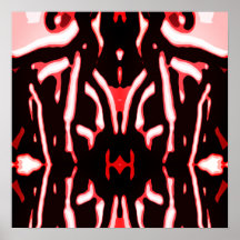 Tonos rojos Blanco negro Resumen Motif de arte mod