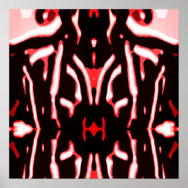 Tonos rojos Blanco negro Resumen Motif de arte mod