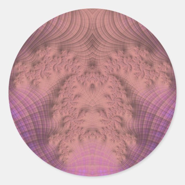 Tonos rosados y morados ~ Pegatina redondo clásico (Anverso)