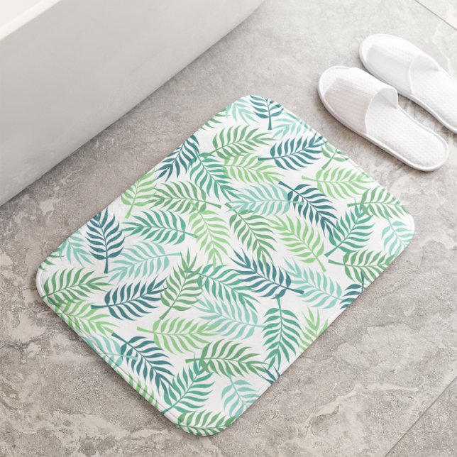 Tonos verdes hojas de plam tropical alfombra patró (Subido por el creador)