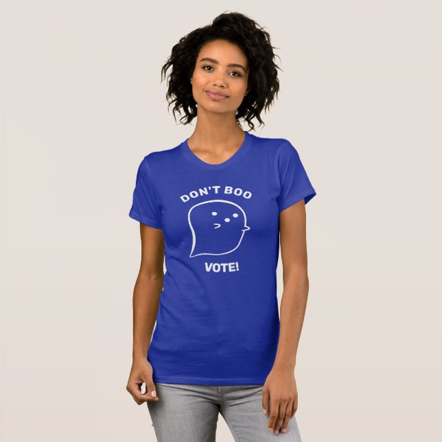 Tonto fantasma, no fastidiar, vota camiseta (Anverso completo)