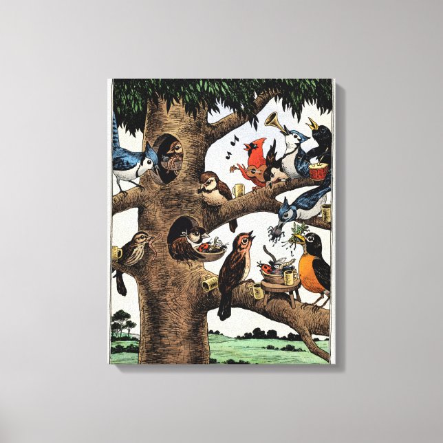 Tony Millionaire canta pájaros canvas arte (Anverso)