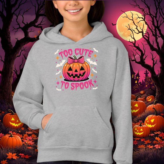 Too Cute to Spook Pink Coquette Halloween Pumpkin (Subido por el creador)