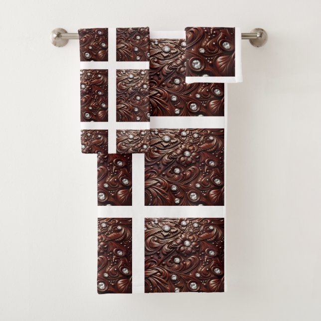 Tooled Faux Leather and Diamond (In situ)