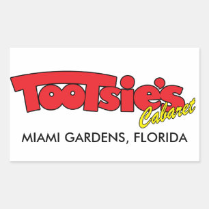 Tootsies Cabaret Rectangular Pegatina